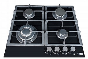 כיריים גז זכוכית HO-T-656 שחור LyVent כיריים גז זכוכית HO-T-656 שחור LyVent